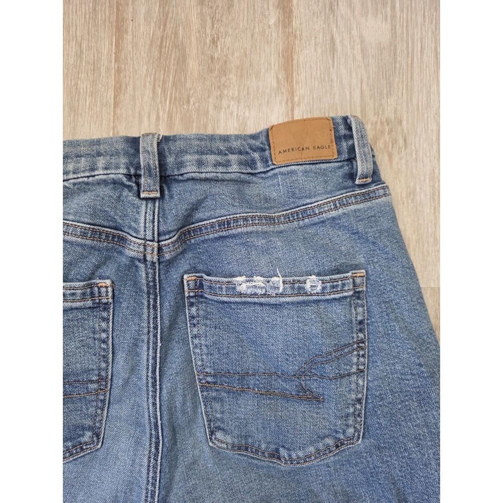 American Eagle Curvy Mom Jeans Womens 4 Regular Medium Wash Stretch High Rise - Picture 10 of 11